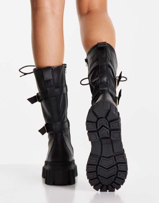 Asos design raider cheap chunky lace up boots