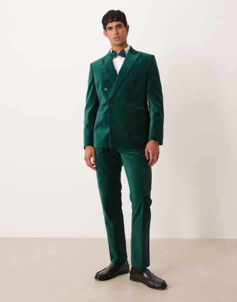 ASOS DESIGN - Costume ajusté à double boutonnage en velours de coton - view 1