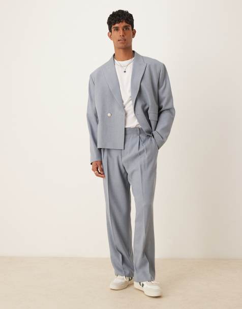 ASOS DESIGN - Costume aspect lin - Bleu - view 1