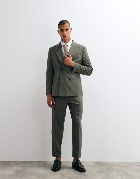 ASOS DESIGN - Costume coupe carotte - Vert olive - view 1