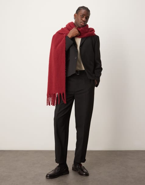 ASOS DESIGN - Costume coupe carrée raccourcie effet texturé - Noir - view 1
