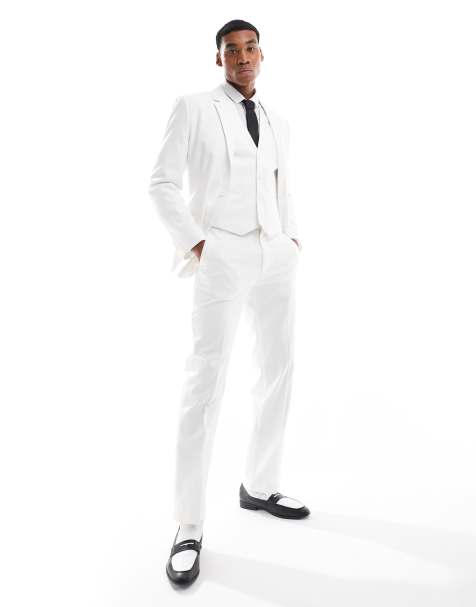 ASOS DESIGN - Costume droit - Blanc - view 1