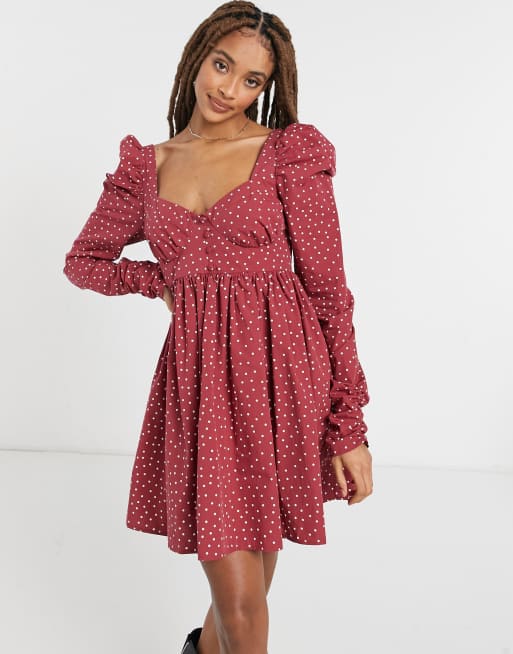 Asos red polka store dot dress