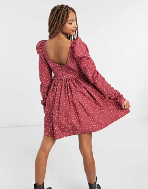 Asos red polka dot on sale dress