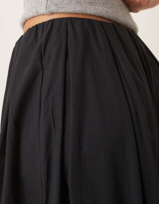 ASOS DESIGN cotton balloon pants in black