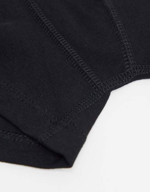 ASOS DESIGN cotton blend 3 pack trunks in black - BLACK, 4 of 4