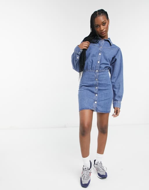 Asos denim store shirt dress