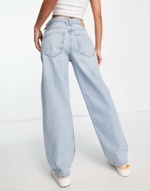 ASOS DESIGN cotton blend low rise 'baggy' boyfriend jean in