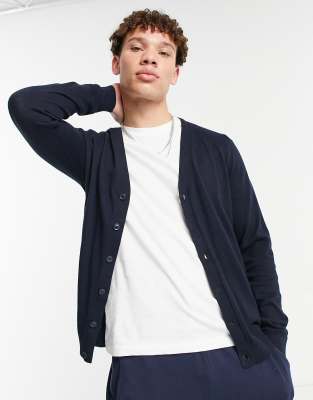 navy cotton cardigan
