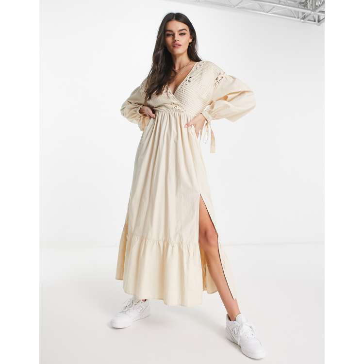 Asos cream maxi dress shop