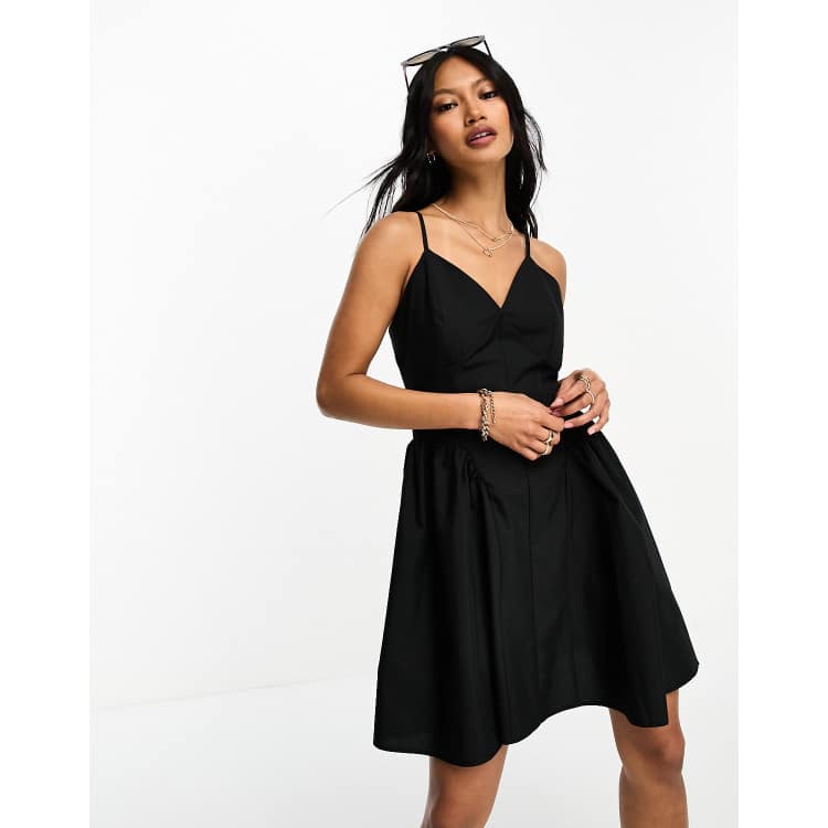 $14, Forever 21 Mesh Trimmed Skater Dress  Black dress, Prom dresses with  pockets, Skater dress