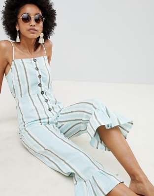 ruffle hem jumpsuit
