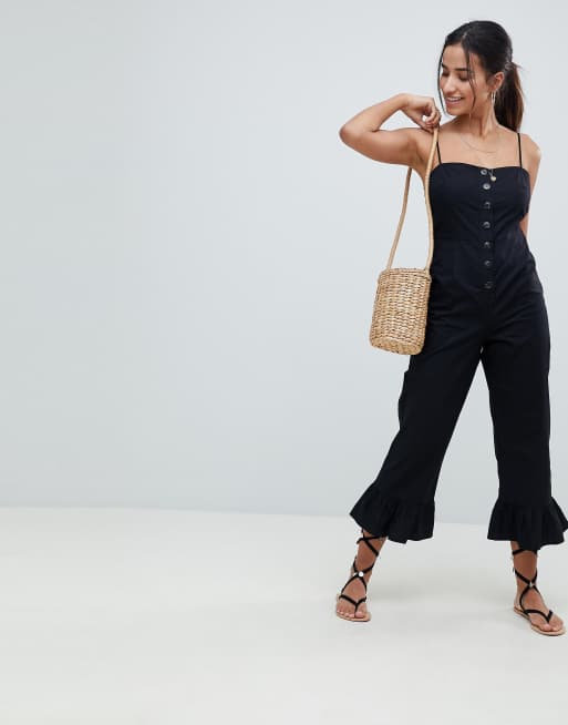 Frill store hem jumpsuit