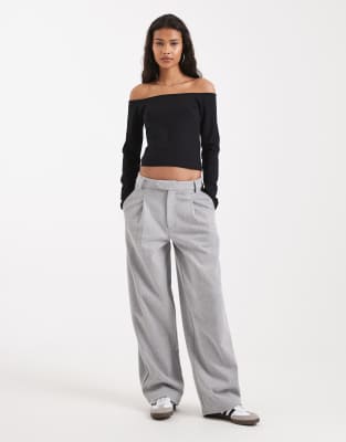 Asos Design Cotton Jersey Off The Shoulder Top In Black