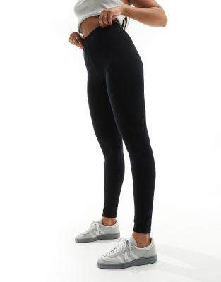 ASOS DESIGN cotton legging in black φωτογραφία