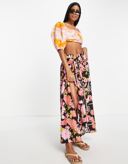 Floral maxi skirt outlet asos