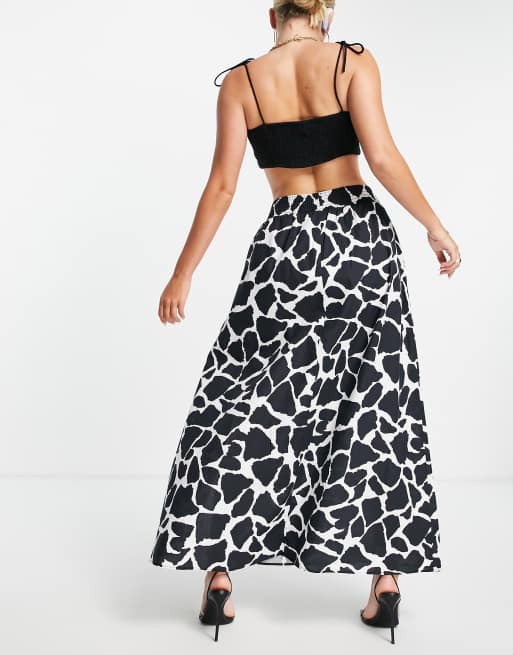 Asos leopard maxi clearance skirt