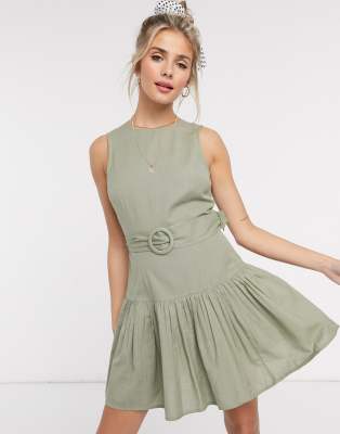 khaki mini dress