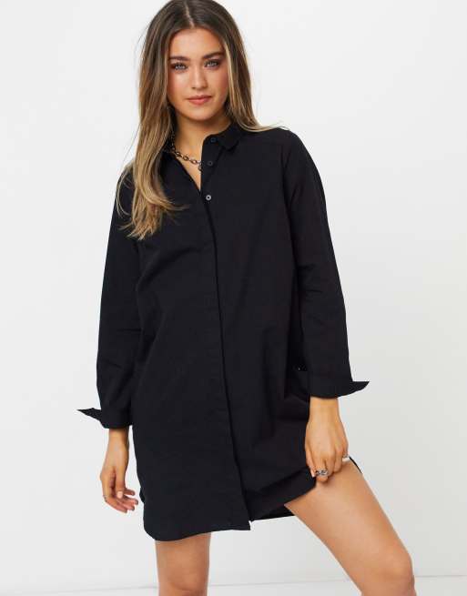 Asos design cotton hot sale mini shirt dress