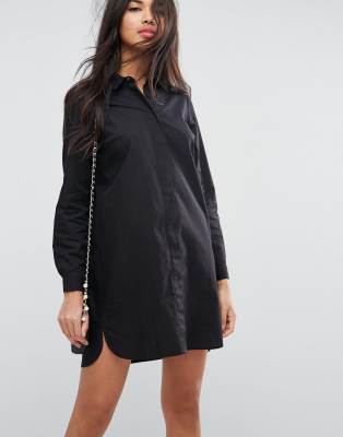 black shirt dress asos