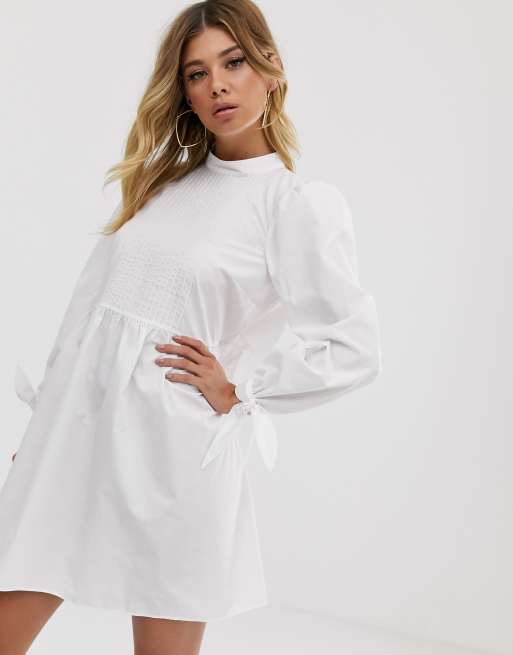 White smock hotsell dress asos