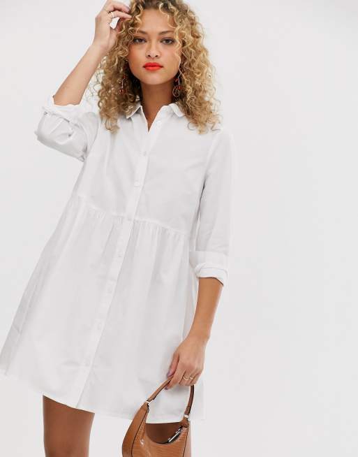 Asos white shop shirt dress