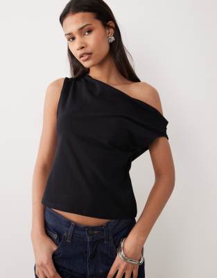 ASOS DESIGN ASOS DESIGN cotton off shoulder top in black