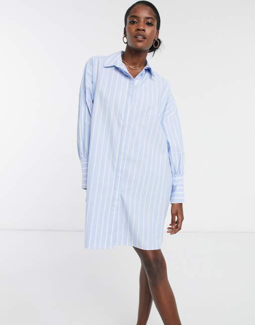 Asos design cotton shop mini shirt dress