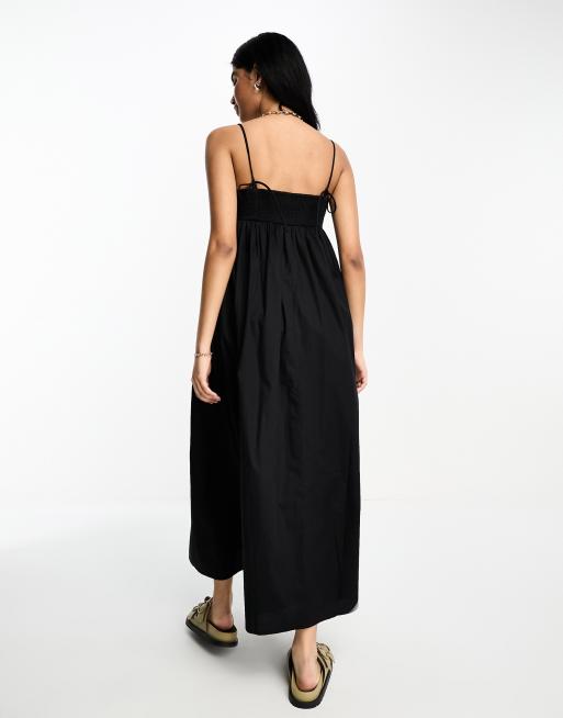 asos black babydoll dress Lace & Beads babydoll bubble hem mini dress in black