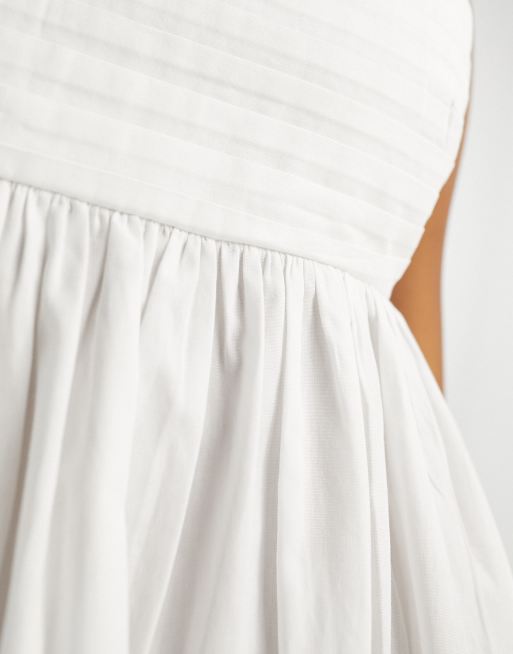 Asos white hot sale pleated dress