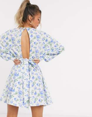 floral batwing dress