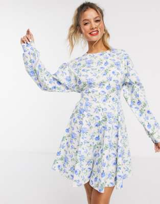 floral batwing dress