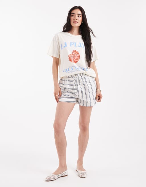 ASOS DESIGN cotton poplin boxer shorts with contrast direction stripes, 3 of 5