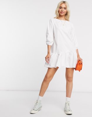 asos design cotton poplin dress