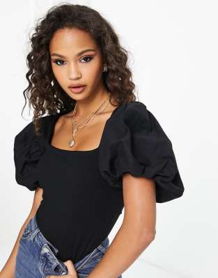 Xian Jacquard Puff Sleeve Top – Sugarlips