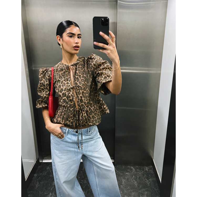 Asos leopard sale top