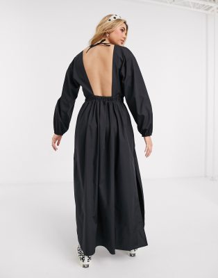 cotton wrap maxi dress
