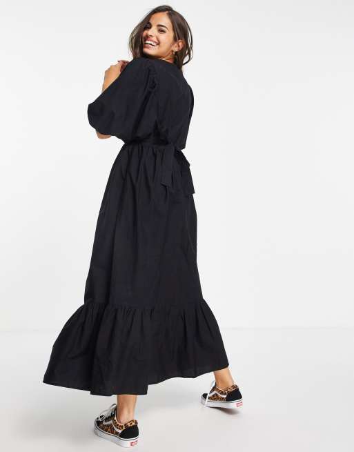 Asos cotton maxi dress online