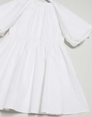 poplin white dress