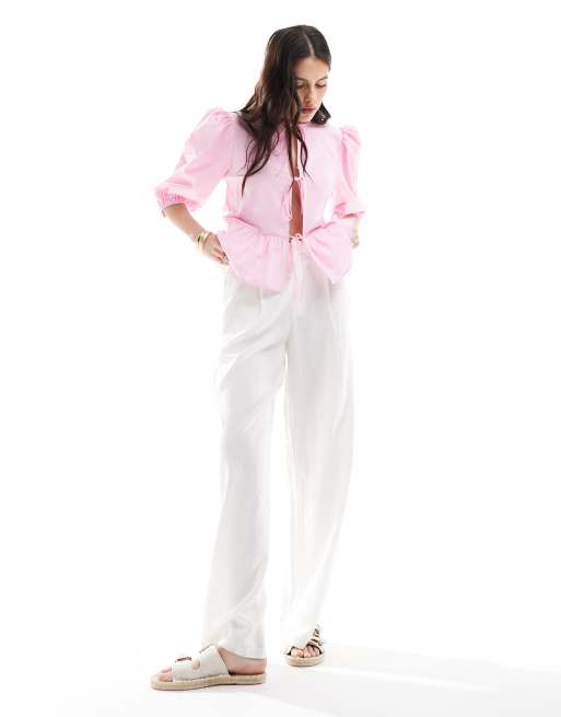 pois ポワ　blouse tee pink pois ポワ blouse tee pink - メルカリ