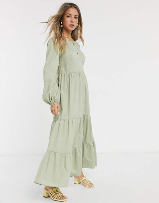 Long sleeve cotton maxi dress clearance uk