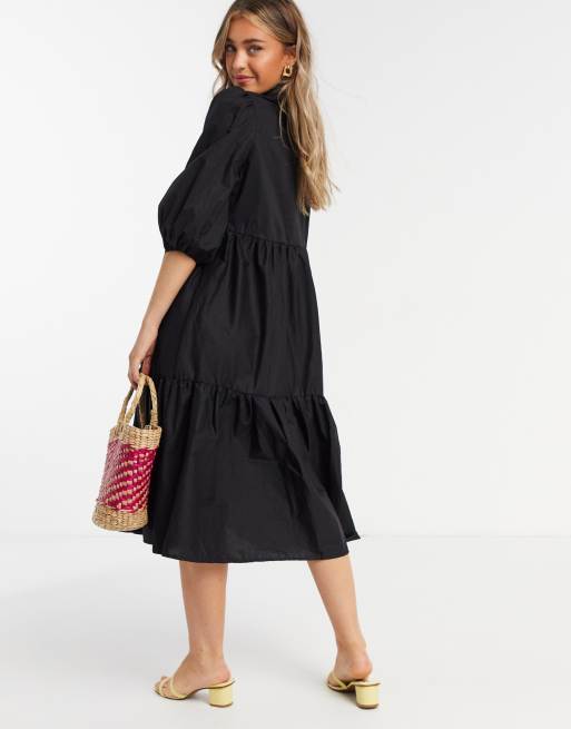 A Black Dress Side Cutout Cotton Poplin Dress 66 New Summer Dresses So