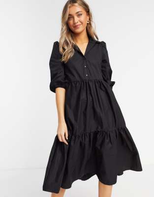 black shirt dress asos