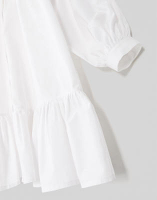 poplin white dress