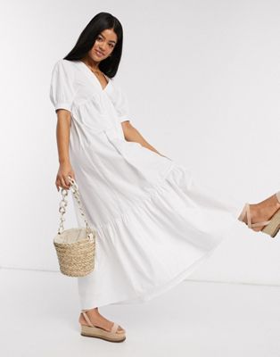 asos design white dress