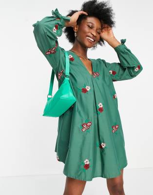 ASOS Embroidered Shirt Dress