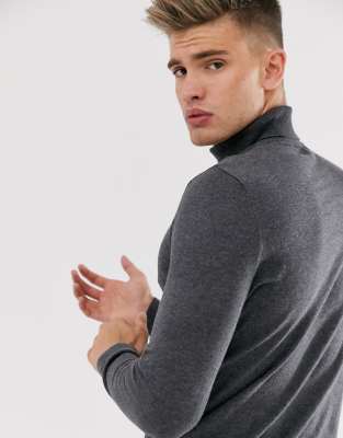 asos black roll neck jumper