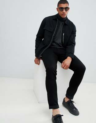 polo neck and jacket