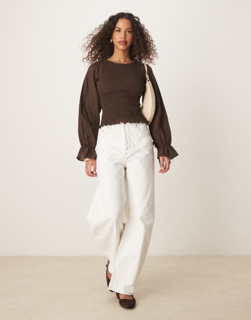 Straight Blouse in Chocolate