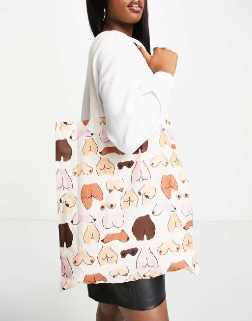 Asos design square online shopper bag